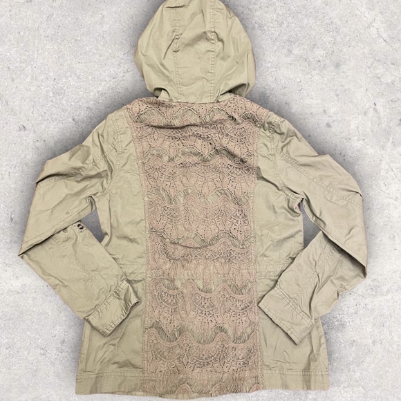 Altar’d State Lace Embellished Army Cargo Jacket, Medium - Picture 2 of 9